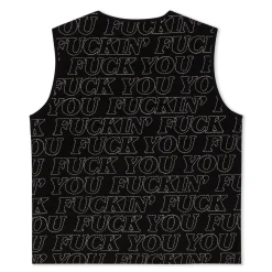 Ripndip Knits / Sweaters<Fuckin Fuck Quilted Vest (Black)