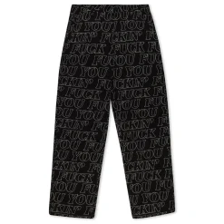 Ripndip Pants<Fuckin Fuck Quilted Wide Leg Pants (Black)