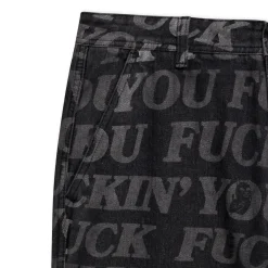 Ripndip Pants<F.U.F.F. Washed Denim Pants (Black)