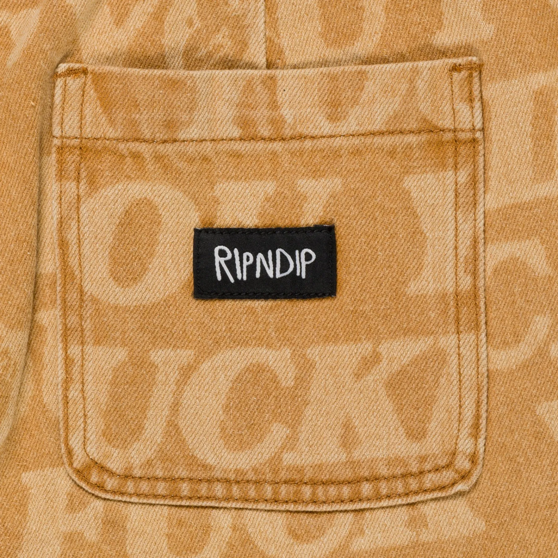 Ripndip Pants<F.U.F.F. Washed Denim Pants (Light Brown Denim)