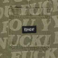 Ripndip Pants<F.U.F.F. Washed Denim Pants (Light Olive Denim)