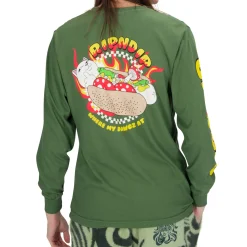 Ripndip Long Sleeve Tees<Glizzy Long Sleeve (Olive)