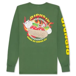 Ripndip Long Sleeve Tees<Glizzy Long Sleeve (Olive)