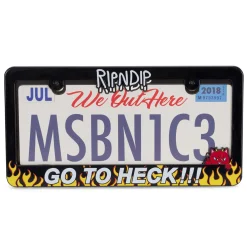 Ripndip Stocking Stuffers|Car Accessories<Go To Heck License Plate (Black)