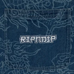 Ripndip Pants|Overalls<Haku Denim Overalls (Dark Wash)