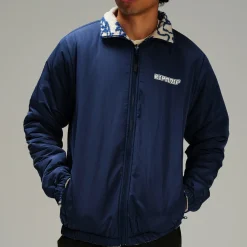 Ripndip Jackets<Haku Reversible Jacket (Off White/Navy)