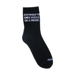 Ripndip Socks|Stocking Stuffers<Hell Of A Drug Mid Socks (Black)