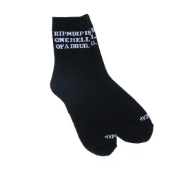 Ripndip Socks|Stocking Stuffers<Hell Of A Drug Mid Socks (Black)