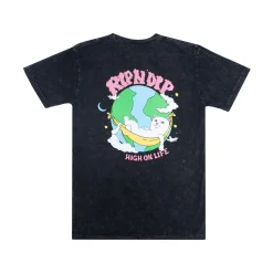 Ripndip Short Sleeve Tees<High On Life Tee (Black Mineral Wash)