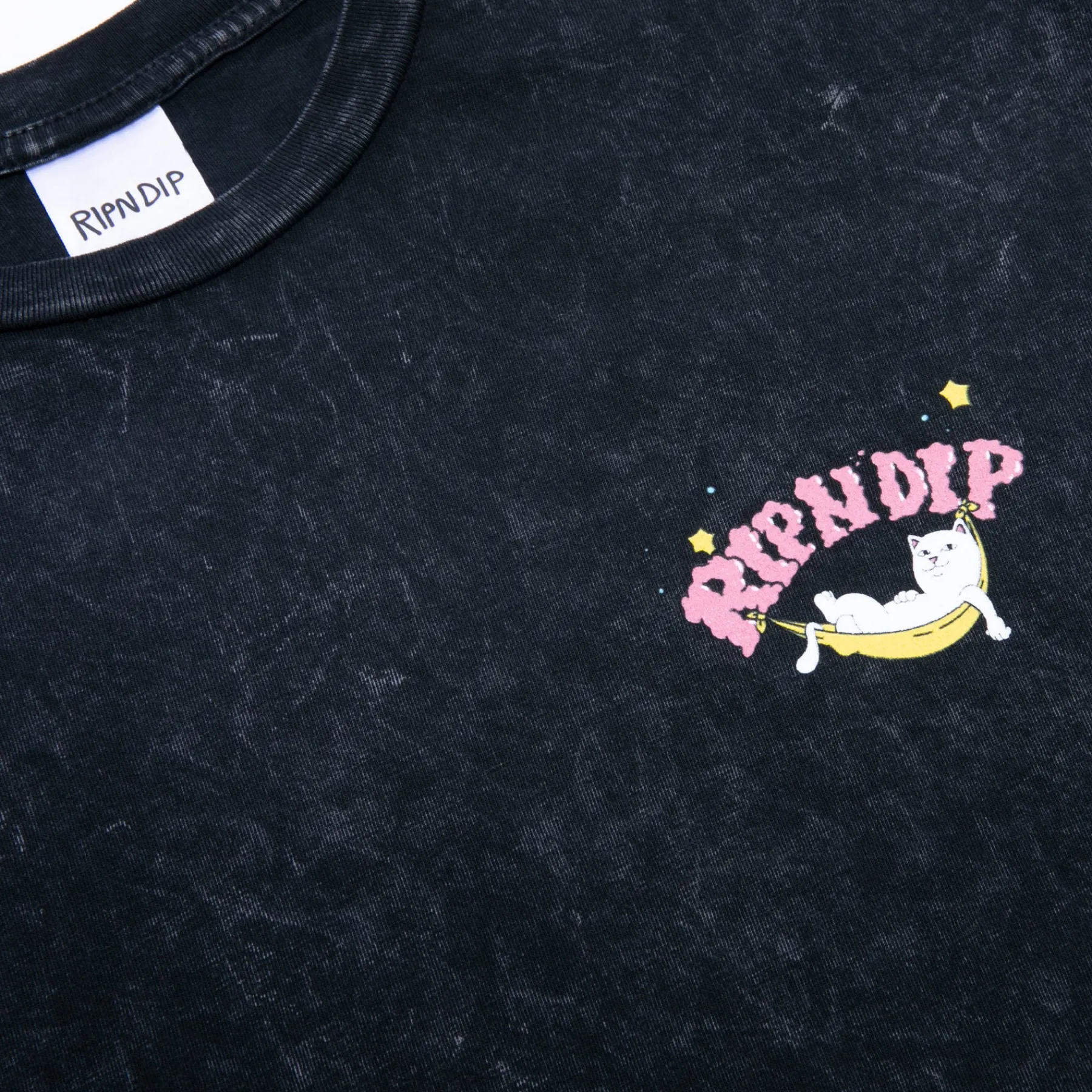 Ripndip Short Sleeve Tees<High On Life Tee (Black Mineral Wash)