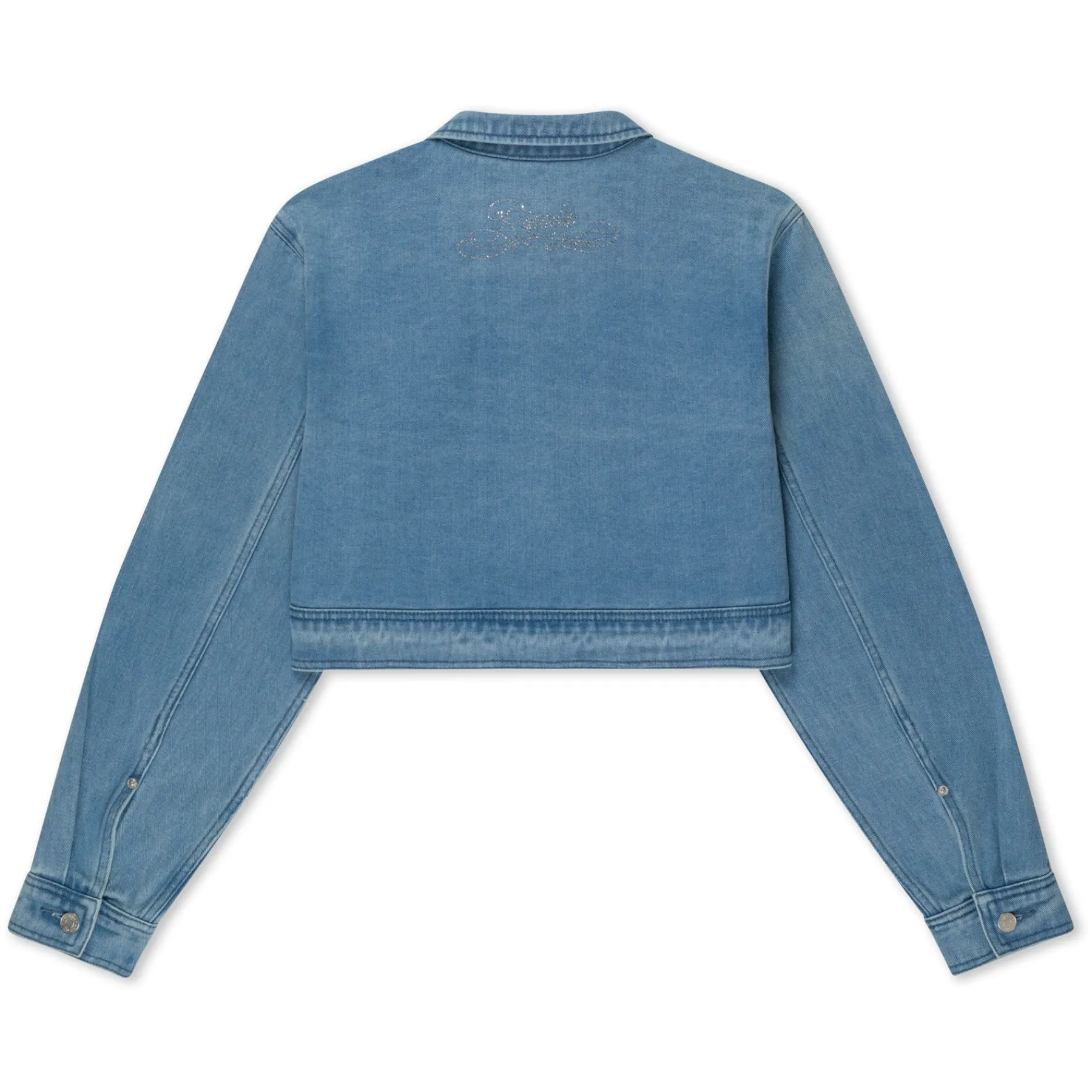 Ripndip Jackets|Womens<Hyaena Cropped Denim Jacket (Medium Wash)