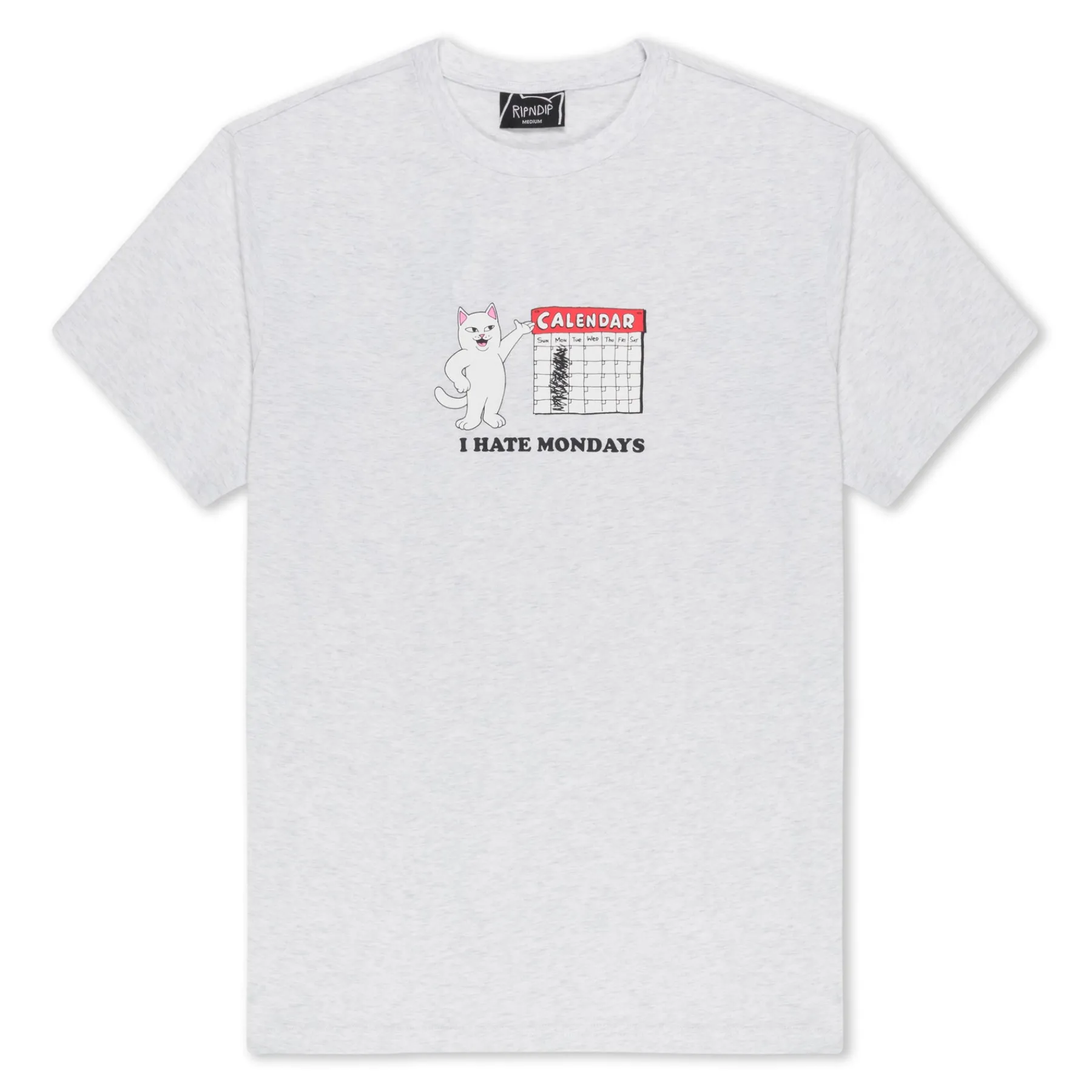 Ripndip Short Sleeve Tees<I Hate Mondays Tee (Ash Heather)
