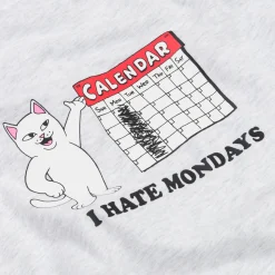 Ripndip Short Sleeve Tees<I Hate Mondays Tee (Ash Heather)