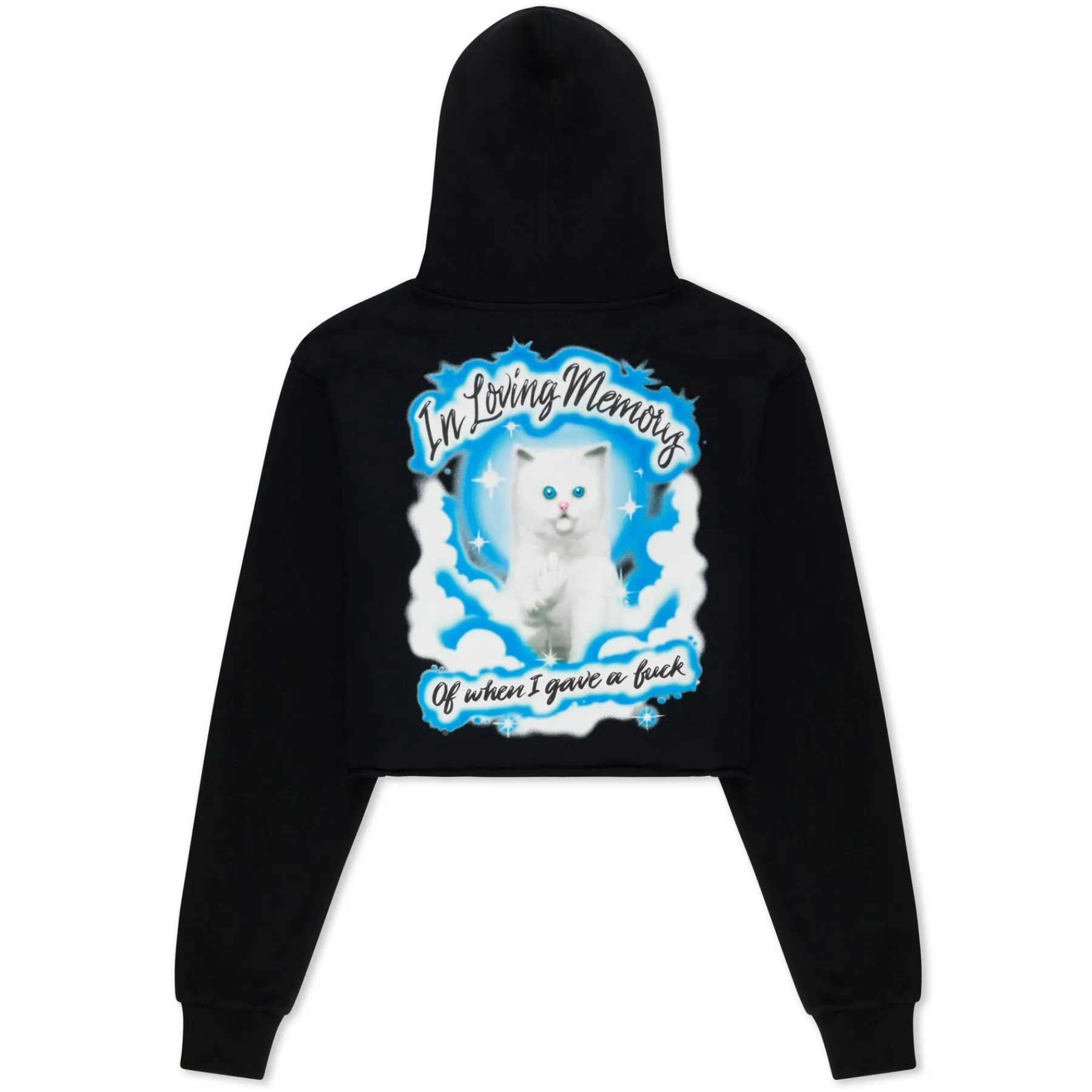 Ripndip Hoodies / Crewnecks|Womens<In Loving Memory Cropped Hoodie (Black)