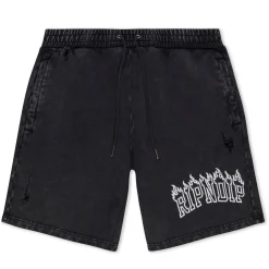 Ripndip Sweats|Shorts<Inferno Sweat Shorts (Black Wash)
