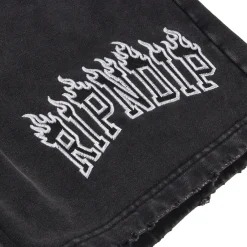 Ripndip Sweats|Shorts<Inferno Sweat Shorts (Black Wash)