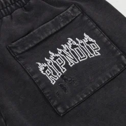 Ripndip Sweats|Shorts<Inferno Sweat Shorts (Black Wash)
