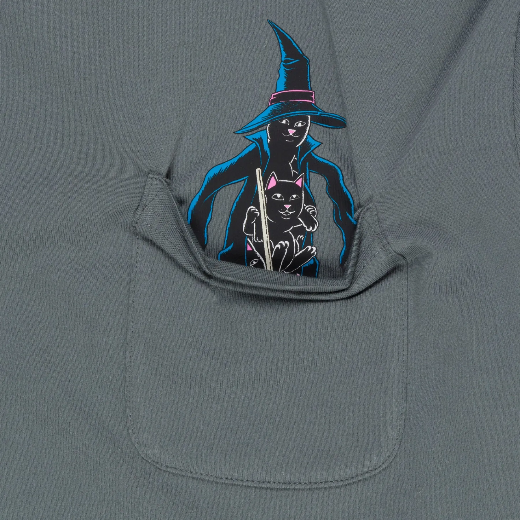 Ripndip Short Sleeve Tees|Stocking Stuffers<Jermie Witch Pocket Tee (Charcoal)