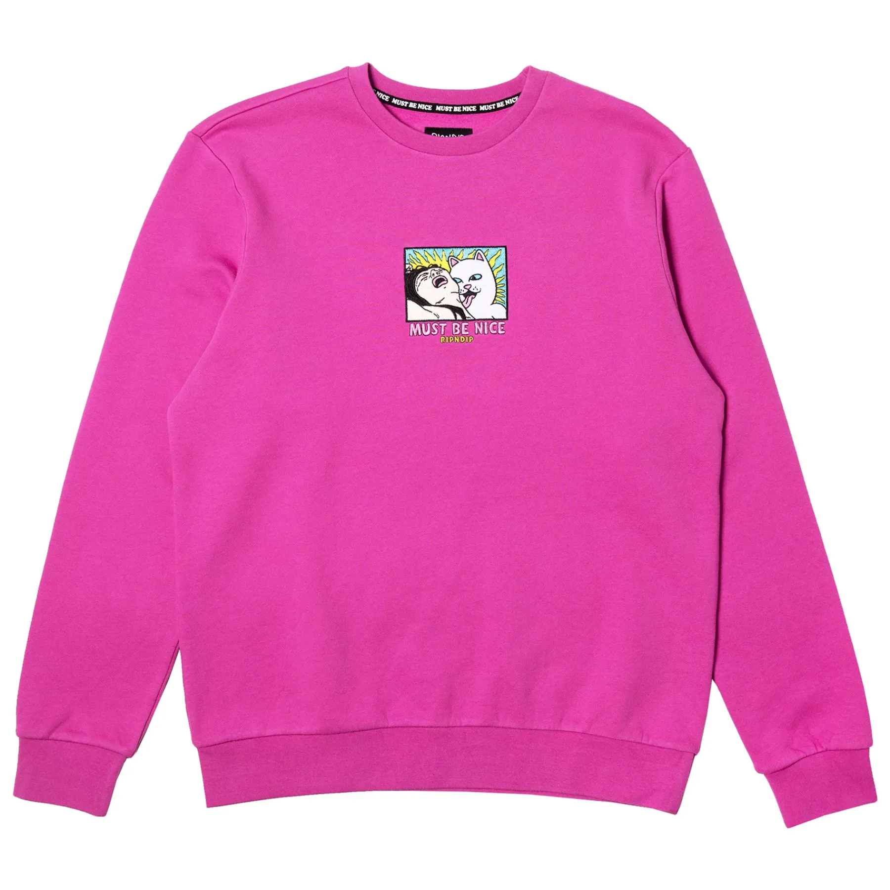 Ripndip Hoodies / Crewnecks|Knits / Sweaters<Lady Friend Crewneck (Fuchsia)