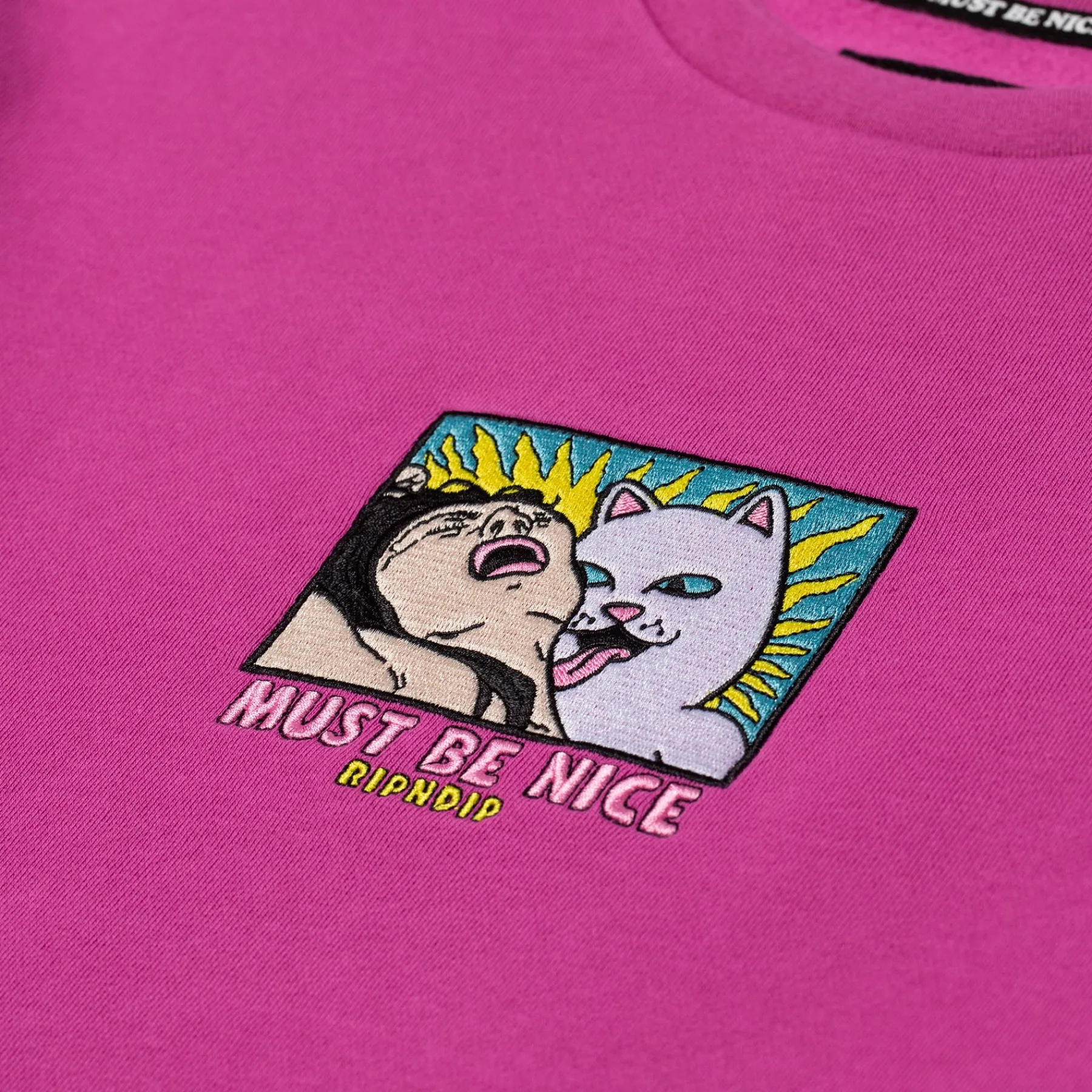 Ripndip Hoodies / Crewnecks|Knits / Sweaters<Lady Friend Crewneck (Fuchsia)