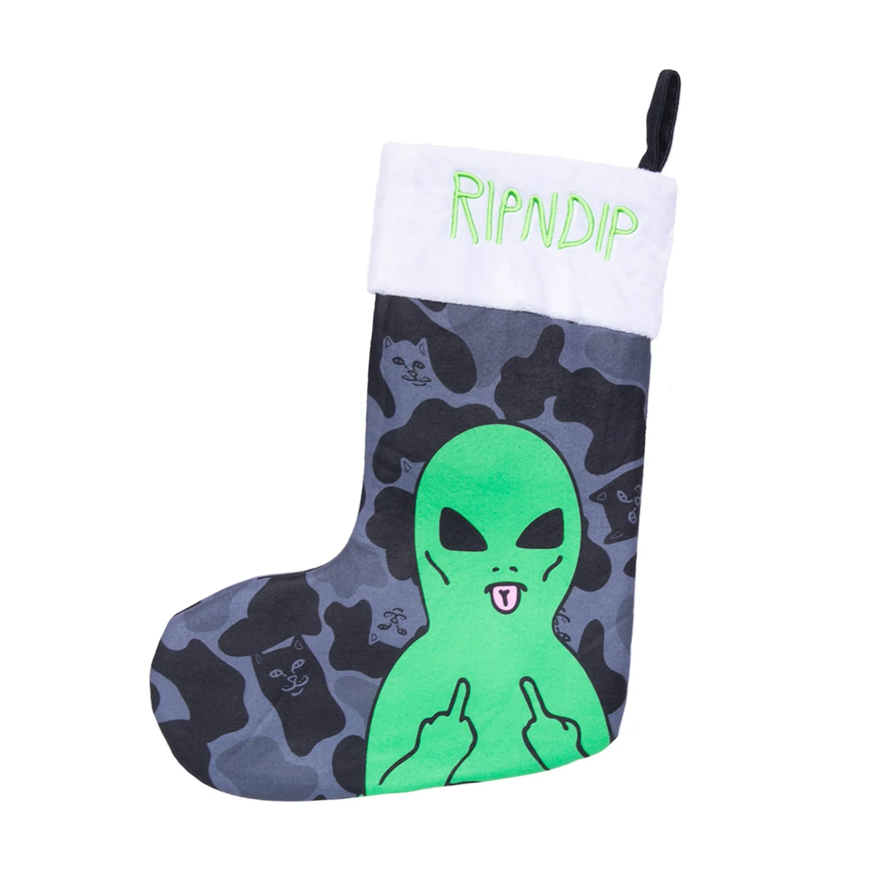Ripndip Home Goods<Lord Alien Christmas Stocking (Black)