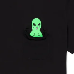 Ripndip Womens|Womens<Lord Alien Cropped Pocket Tee (Black)