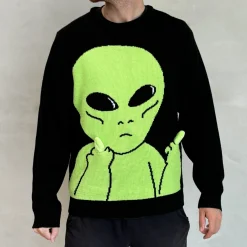 Ripndip Knits / Sweaters|Christmas Items<Lord Alien Flippy Knitty Sweater (Black)