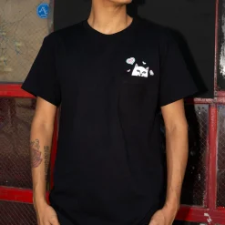 Ripndip Short Sleeve Tees|Lord Nermal Tees<Lord Nermal Amor Pocket Tee (Black)