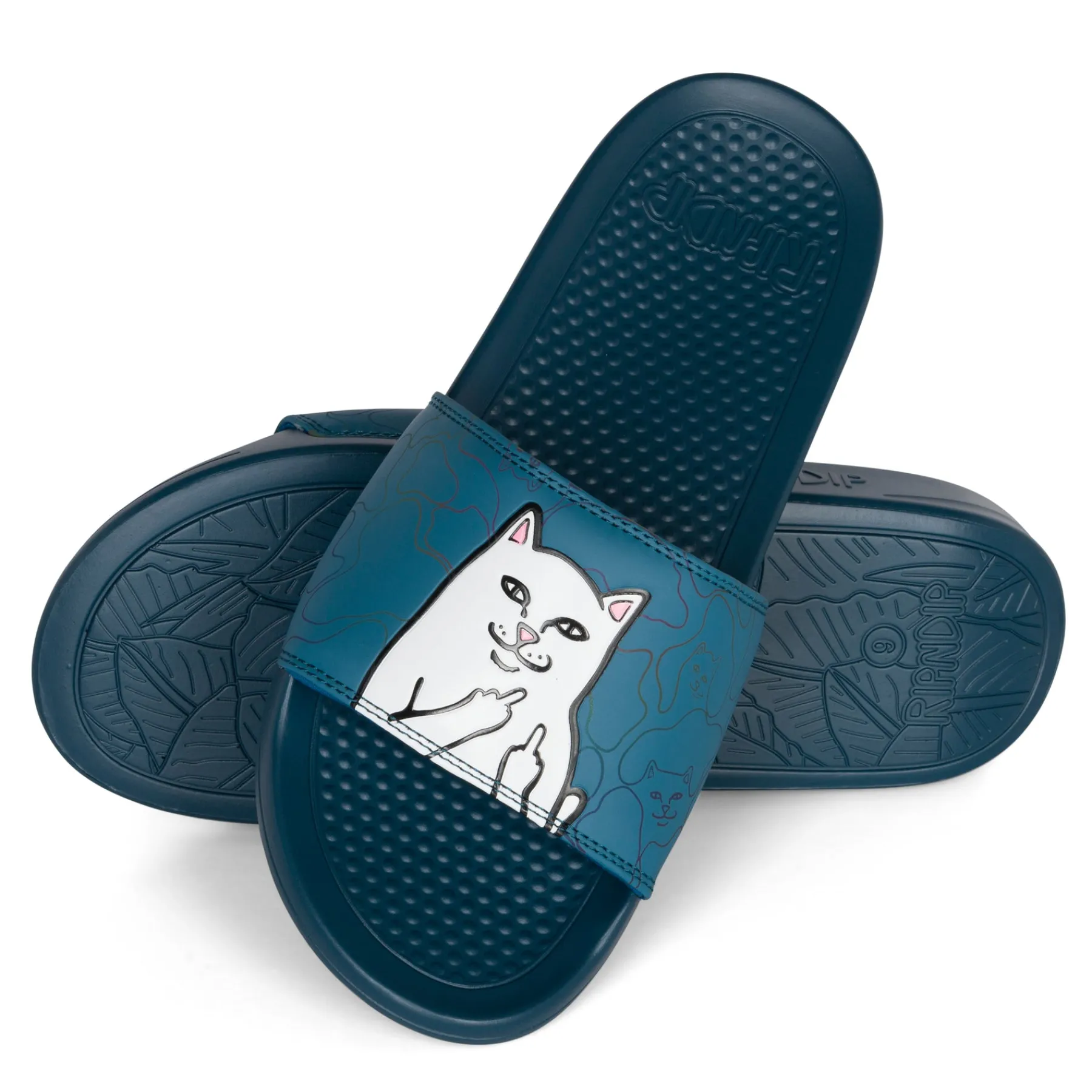 Ripndip Slides / Slippers|Shoes<Lord Nermal Camo Slides (Navy)