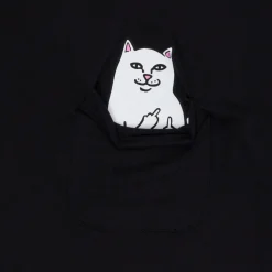 Ripndip Womens|Womens<Lord Nermal Cropped Pocket Tee (Black)