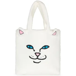 Ripndip Totes<Lord Nermal Fluffy Tote  (White)