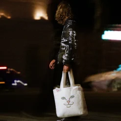 Ripndip Totes<Lord Nermal Fluffy Tote  (White)
