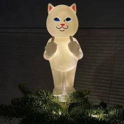 Ripndip Christmas Items<Lord Nermal Light Up Tree Topper (White)