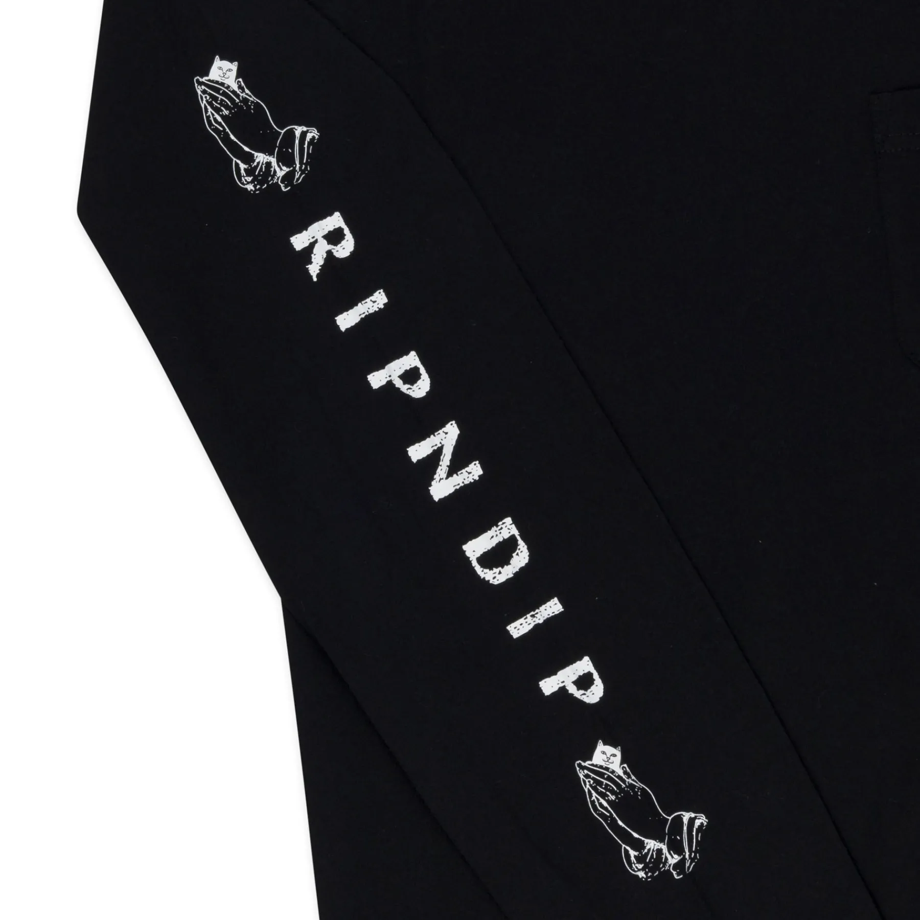 Ripndip Long Sleeve Tees|Lord Nermal Tees<Lord Nermal L/S Pocket Tee (Black)