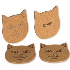 Ripndip Stocking Stuffers|Home Goods<Lord Nermal 4pc Coaster Set (White)
