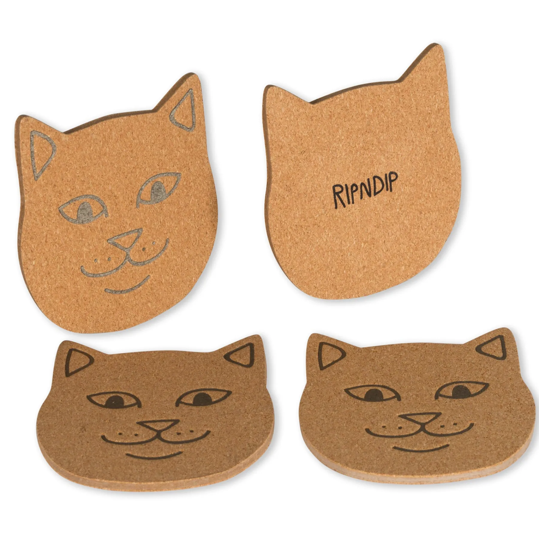 Ripndip Stocking Stuffers|Home Goods<Lord Nermal 4pc Coaster Set (White)