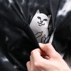 Ripndip Short Sleeve Tees|Lord Nermal Tees<Lord Nermal Pocket Tee (Black Lightning Wash)