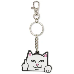 Ripndip Stocking Stuffers|Home Goods<Lord Nermal Rubber Key Chain (White)