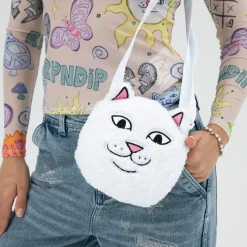 Ripndip Stocking Stuffers|Shoulder Bags<Lord Nermal Sherpa Crossbody Bag (White)