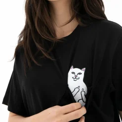 Ripndip Short Sleeve Tees|Lord Nermal Tees<Lord Nermal S/S Pocket Tee (Black)