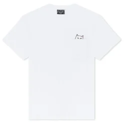 Ripndip Short Sleeve Tees|Lord Nermal Tees<Lord Nermal S/S Pocket Tee (White)