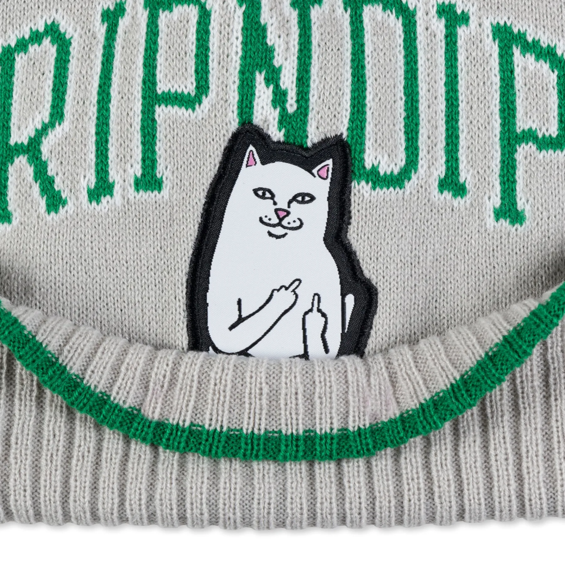 Ripndip Beanies<Lord Nermal Team Spirit Beanie (Green/Grey)