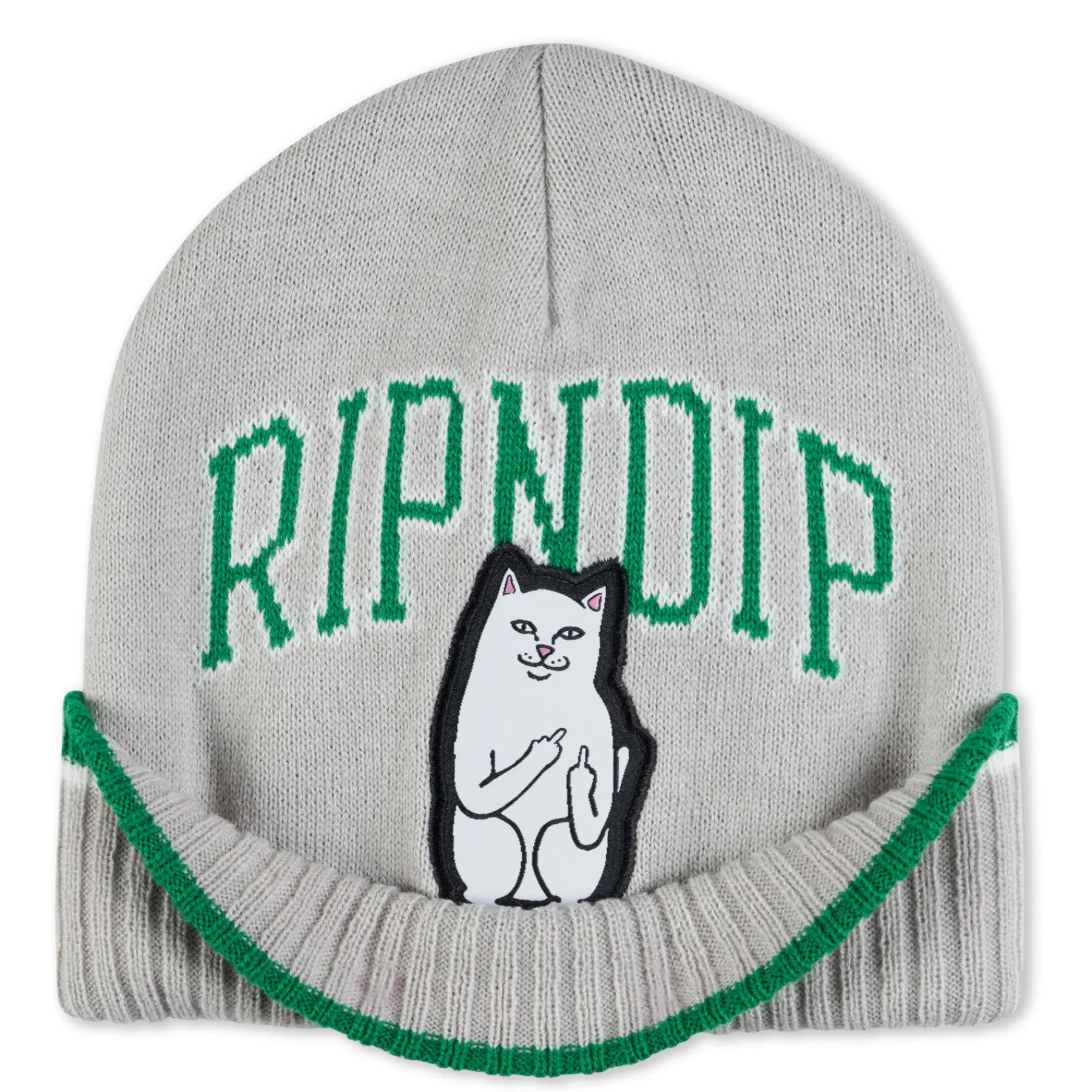 Ripndip Beanies<Lord Nermal Team Spirit Beanie (Green/Grey)