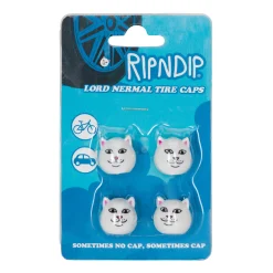 Ripndip Car Accessories<Lord Nermal Tire Caps (White)