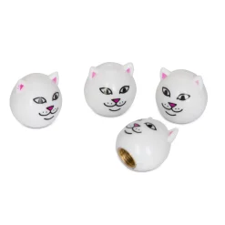 Ripndip Car Accessories<Lord Nermal Tire Caps (White)