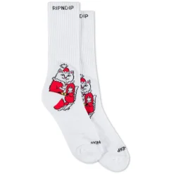 Ripndip Socks|Stocking Stuffers<Lord Santa Socks (White)
