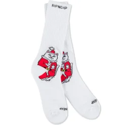 Ripndip Socks|Stocking Stuffers<Lord Santa Socks (White)