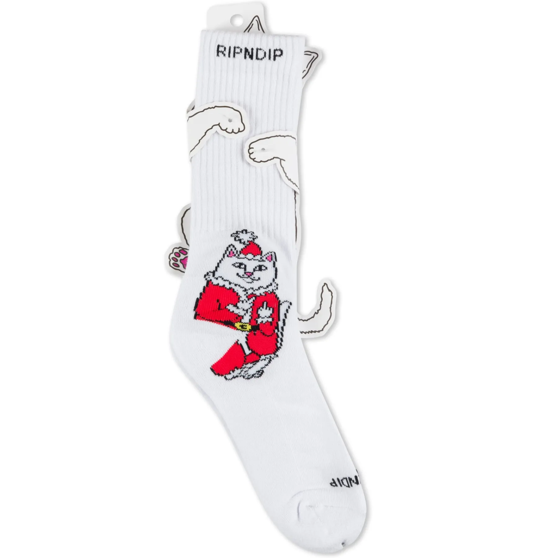 Ripndip Socks|Stocking Stuffers<Lord Santa Socks (White)