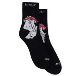 Ripndip Socks|Stocking Stuffers<Lord Shroomy Mid Socks (Black)