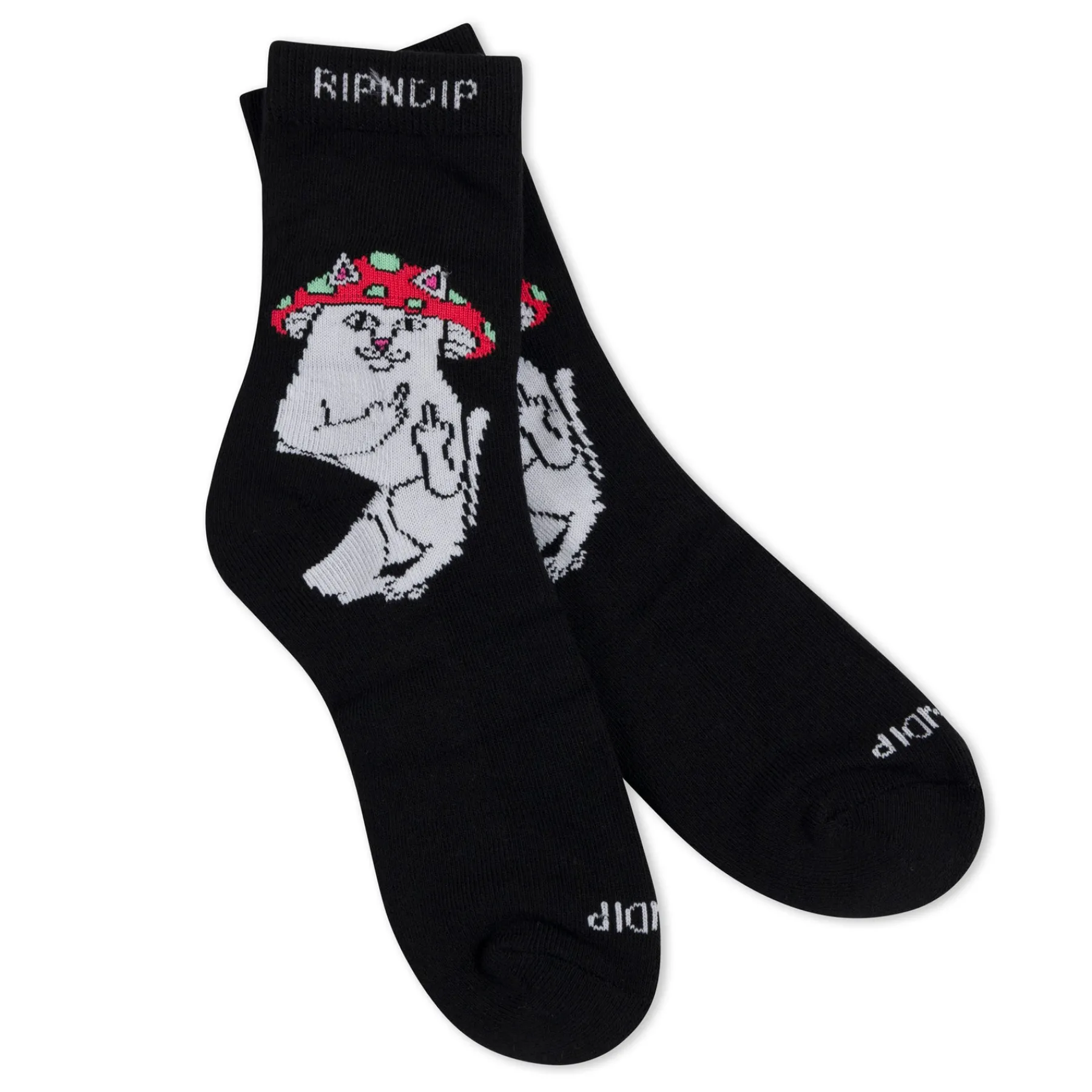 Ripndip Socks|Stocking Stuffers<Lord Shroomy Mid Socks (Black)